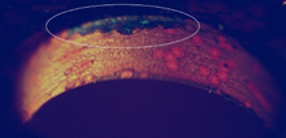 Platine durch Brandgase beschädigt - Mikroskopuntersuchung